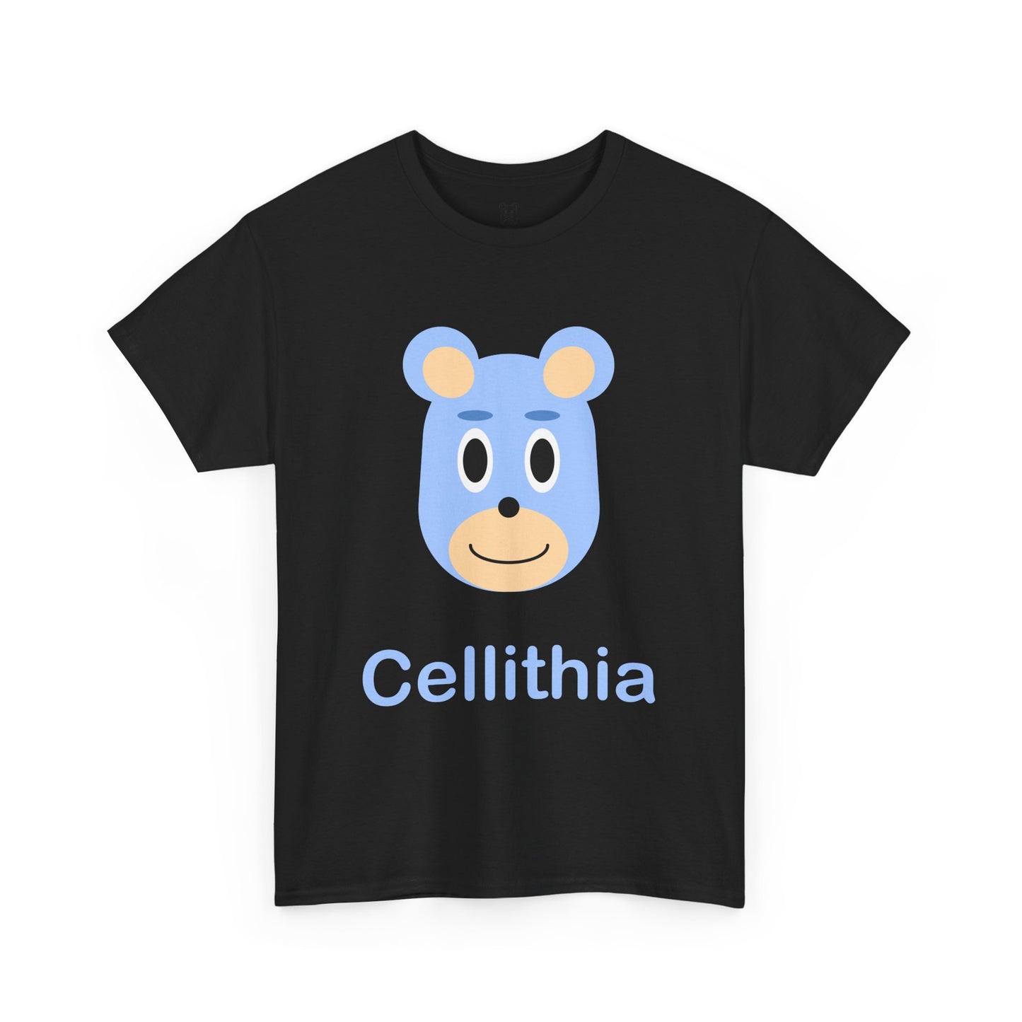 Cellithia Blue Bear Unisex Heavy Cotton Tee - Black