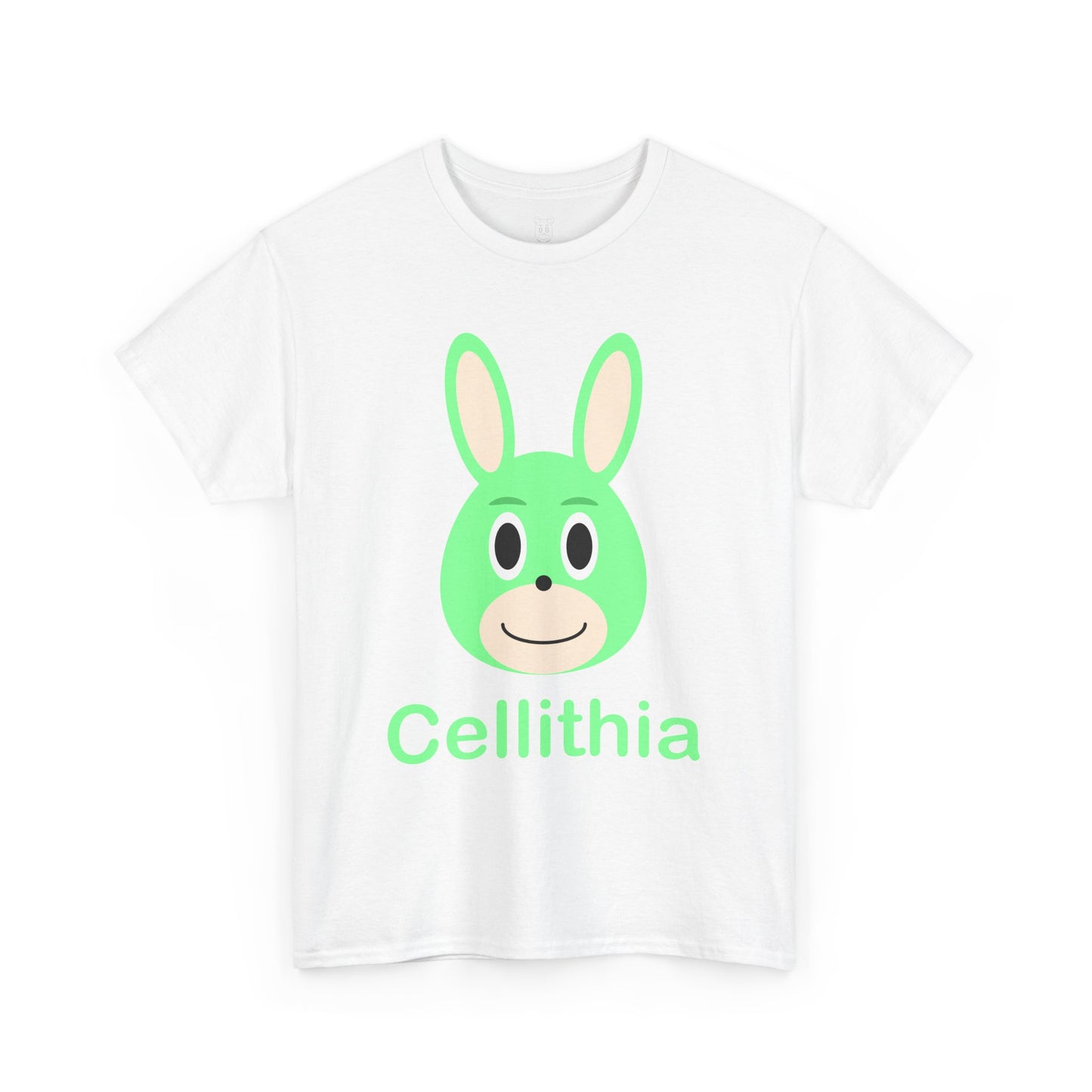 Cellithia Green Rabbit Unisex Heavy Cotton Tee - White