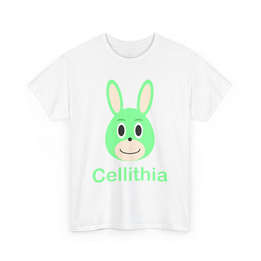 Cellithia Green Rabbit Unisex Heavy Cotton Tee - White