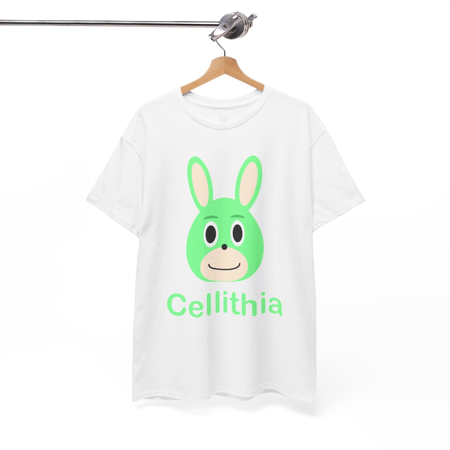 Cellithia Green Rabbit Unisex Heavy Cotton Tee - White