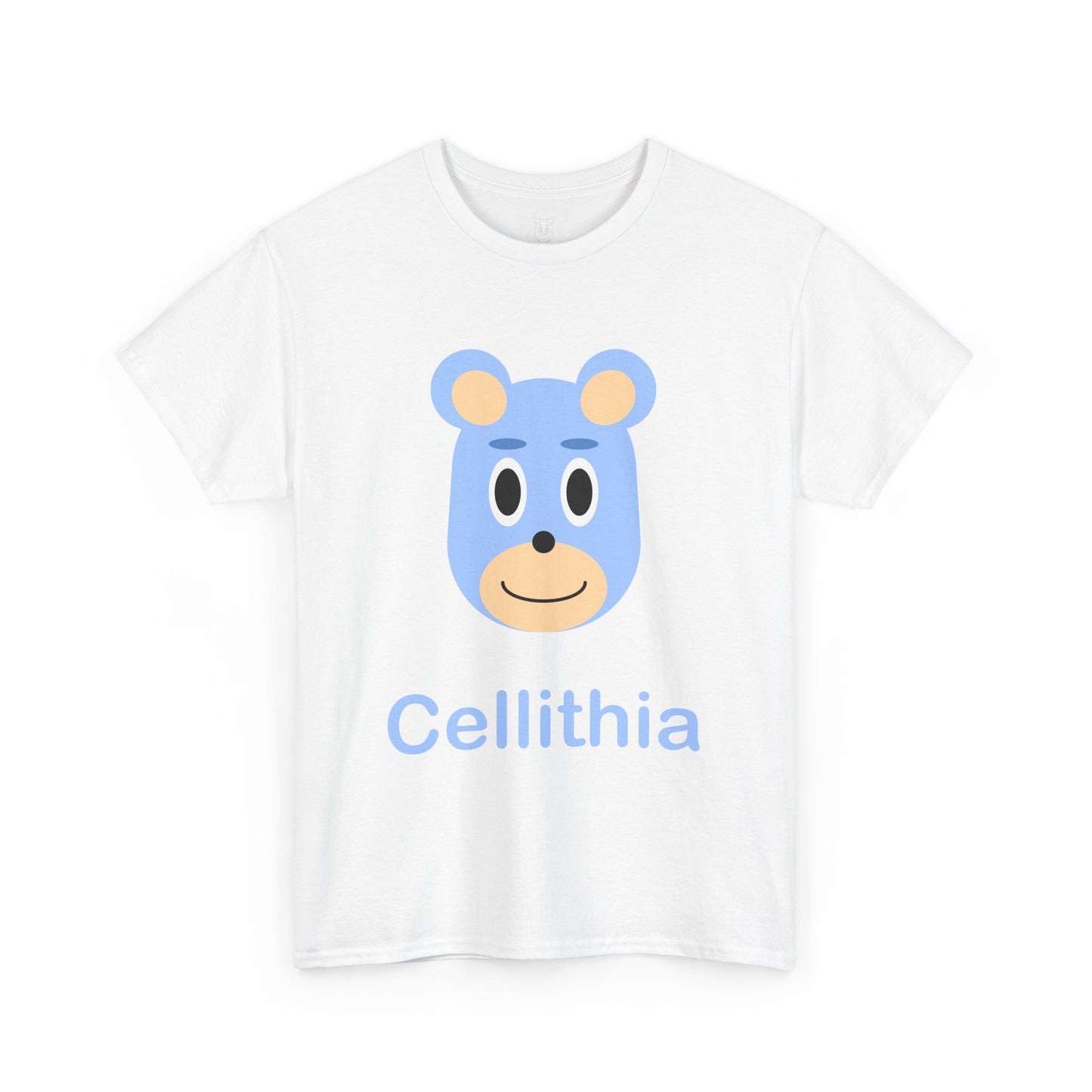 Cellithia Blue Bear Unisex Heavy Cotton Tee - White