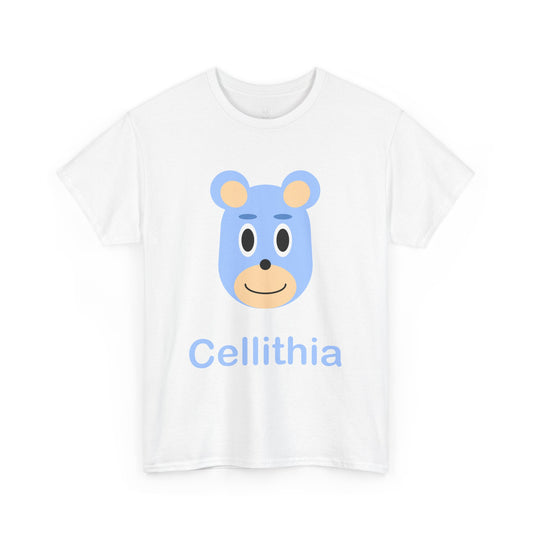 Cellithia Blue Bear Unisex Heavy Cotton Tee - White